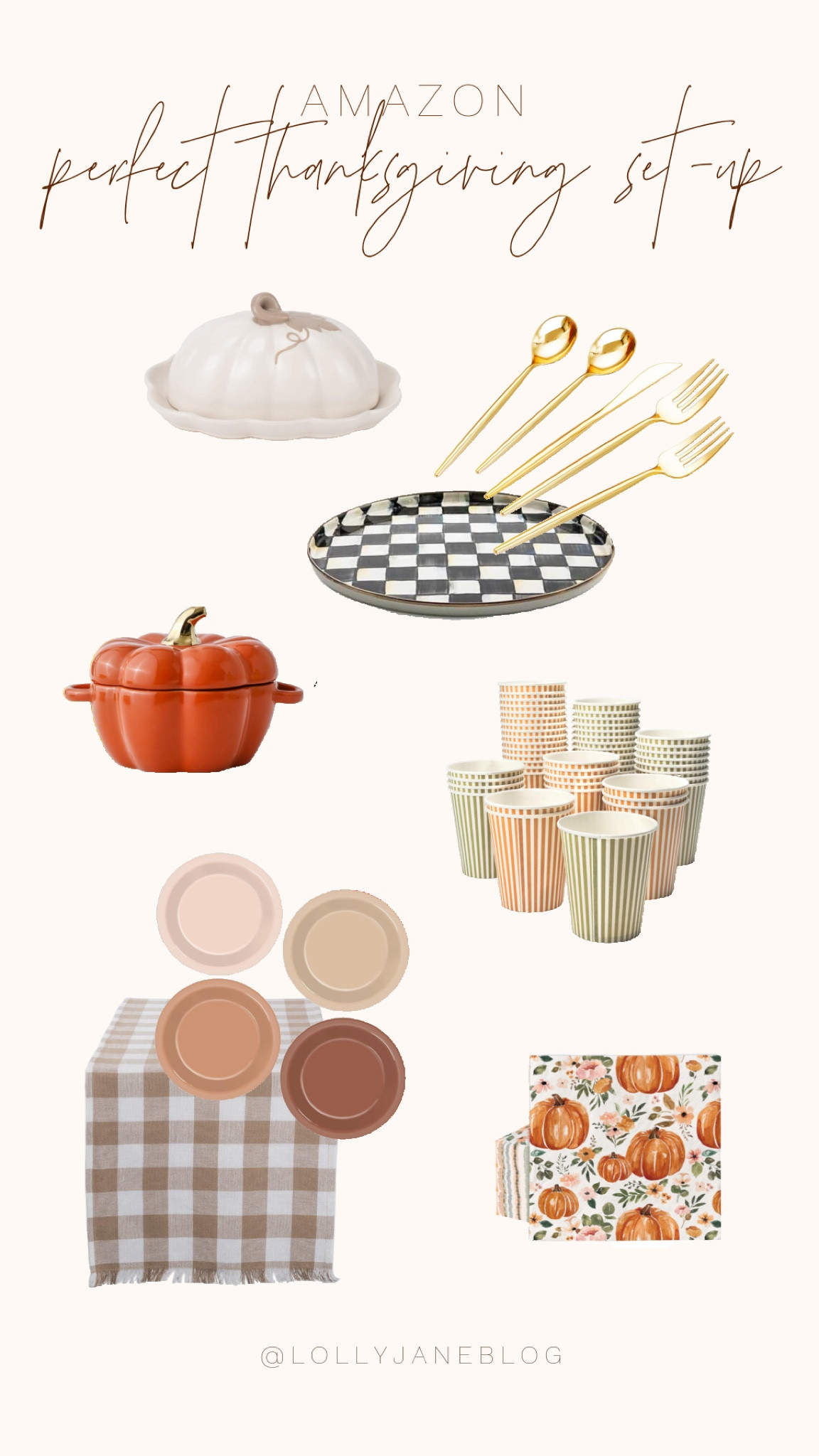 The perfect Thanksgiving set up! 

In my opinion having a cute set up is not necessary, BUT it sure does make my little DIY heart happy! 👏🏼
From checkered serving plates, to all the fall disposables, Amazon always has it all! Thanksgiving no is bound to be the cutest ever with Amazon 😉🖤

#LTKHome #LTKFallSale #LTKStyleTip