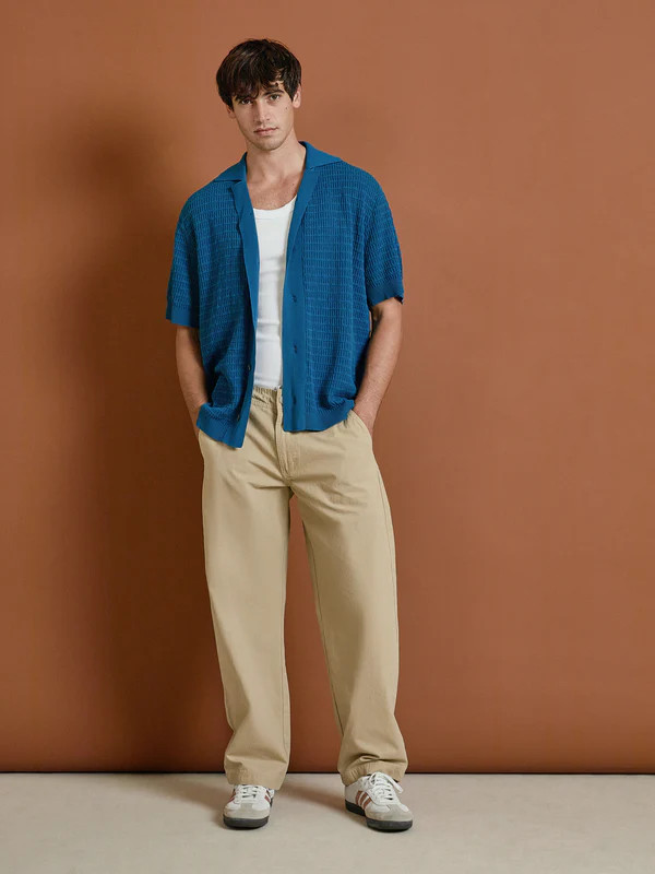 Zanito Knit Shirt in Aegean Blue | Glue Store (Australia & NZ)