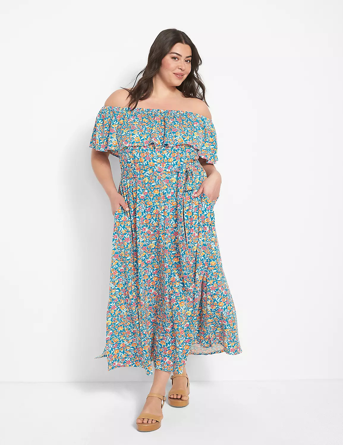 Convertible Off-The-Shoulder Maxi Dress | LaneBryant | Lane Bryant (US)