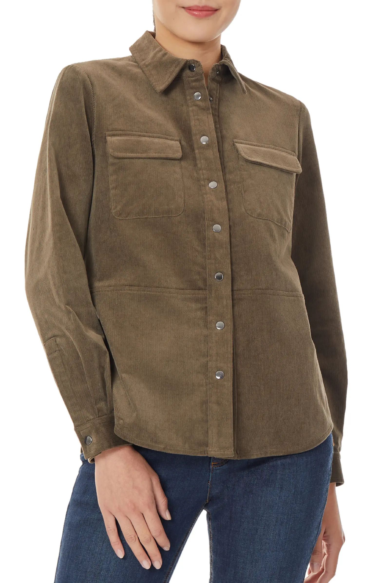 Corduroy Utility Snap-Up Shirt | Nordstrom