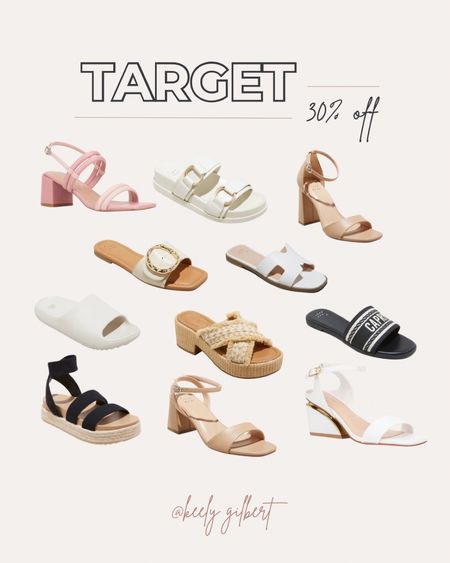 Target 30% off sandals through memorial weekend! Summer sandals. Summer heels. Shoe sale 
Target finds target shoes womens shoes 

#LTKSaleAlert #LTKSeasonal #LTKShoeCrush