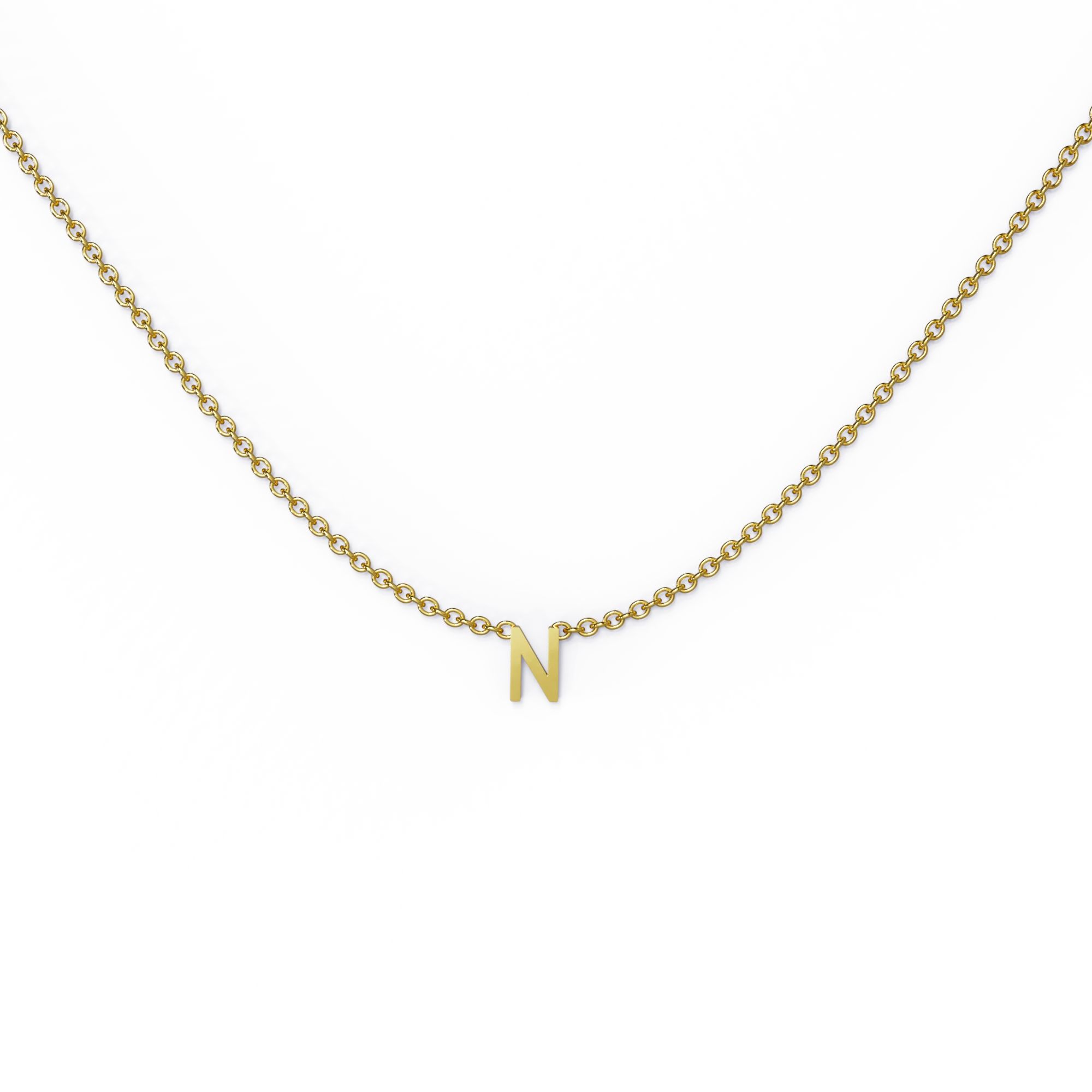Solid Uppercase Initial Necklace | Mint & Lily