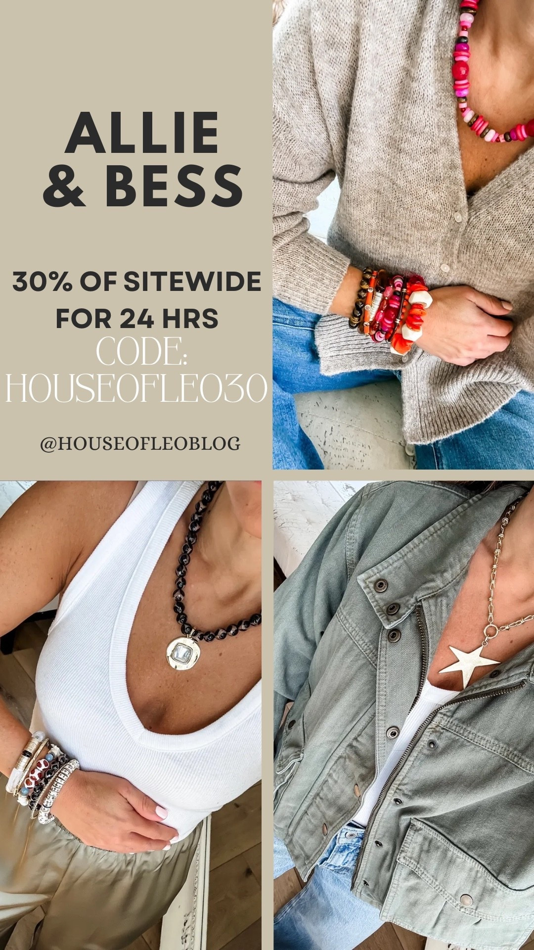 Code: HOUSEOFLEO30 for 30% off for 24 hours. Code HOUSEOFLEO20 after the sale. Beaded bracelets, bracelet stack, beaded necklace, fall jewelry, star necklace

#LTKOver40 #LTKSaleAlert