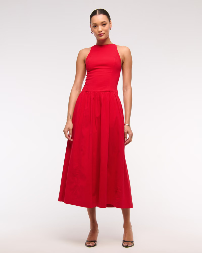 Women's Flutter Sleeve Midi Dress | Women's Dresses & Jumpsuits | Abercrombie.com | Abercrombie & Fitch (US)