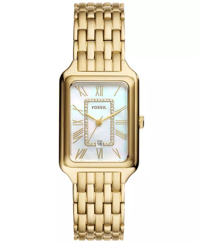 Women's Raquel Three-Hand Date Gold-Tone Stainless Steel Watch, 26mm | Macy's