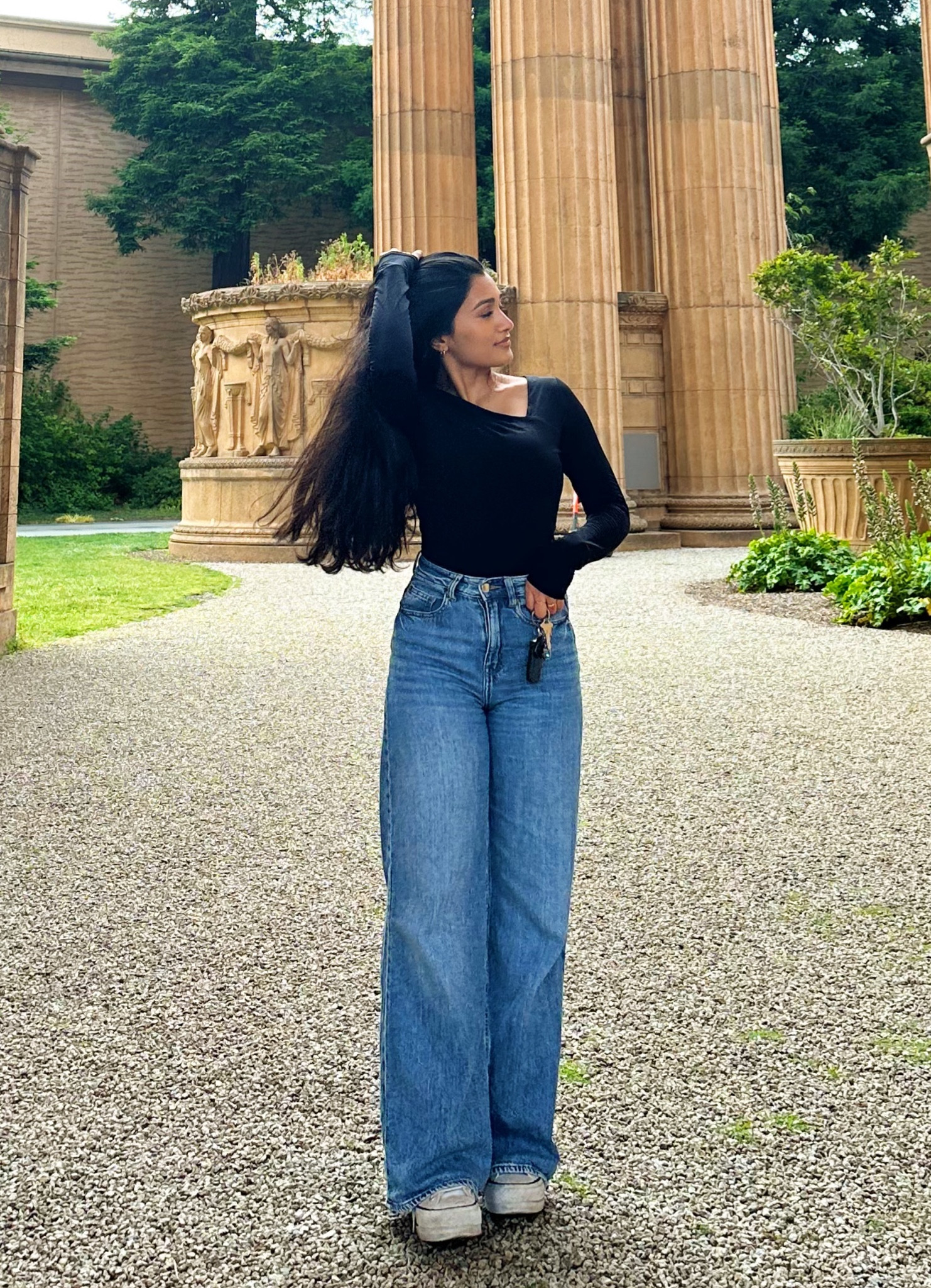 h and m wide leg jeans