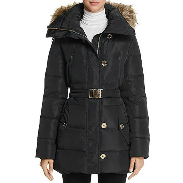 Michael Kors Women's Down Coat with Zip-Out Hood (Black, L) | Walmart (US)