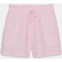 Zara - Zw Collection Linen Shorts - Light Mauve - Xl - Woman | Zara US