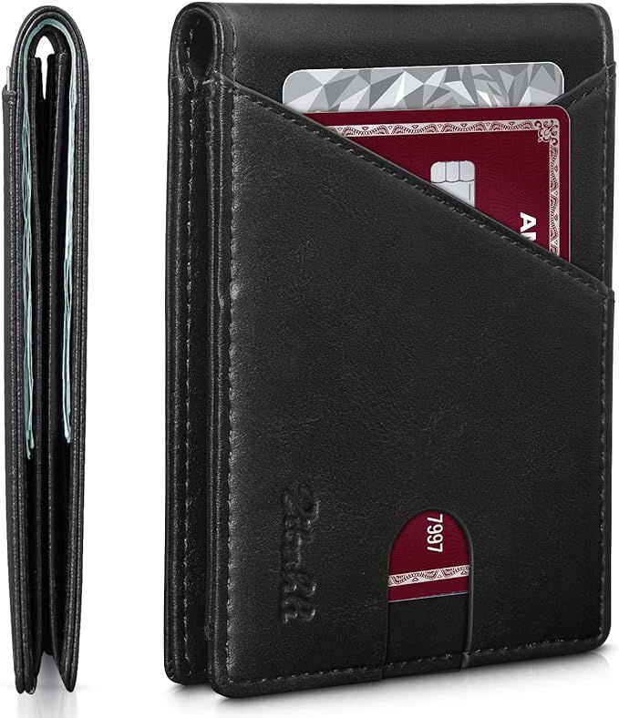 Zitahli Wallet for Men,Mens Wallet,Slim Leather Bifold,RFID Blocking 11 Slots Gift Box | Amazon (US)