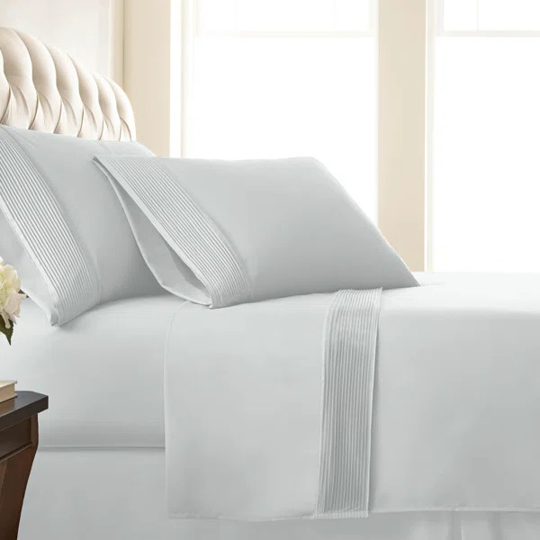 Vilano Springs ® Extra Deep Pocket Bed Sheet Set with Pleated Hem Easy Care | Wayfair North America