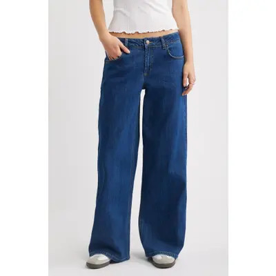 BP. Low Rise Wide Leg Jeans in Oakley Wash at Nordstrom, Size 29 | Nordstrom