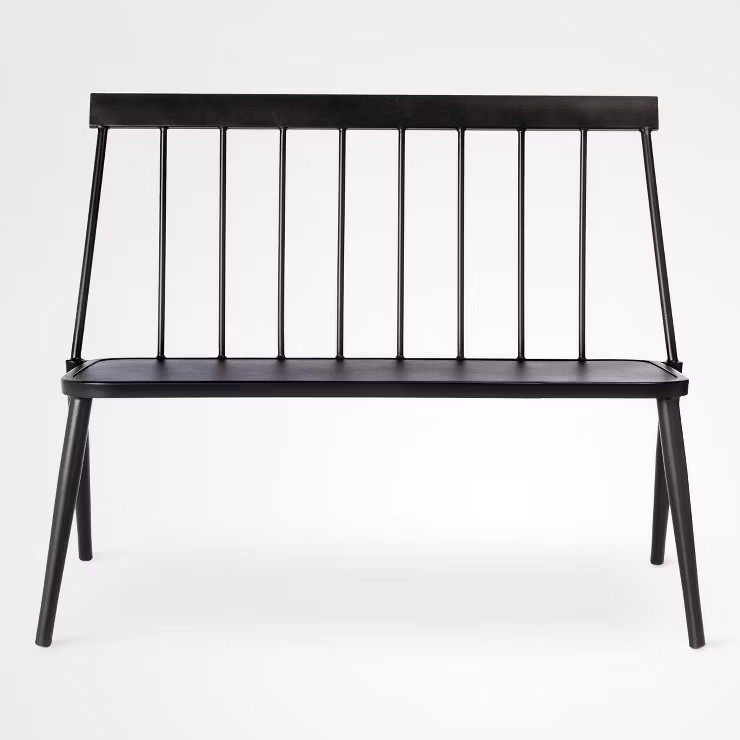Windsor Metal Stack Patio Bench Black - Project 62™ | Target