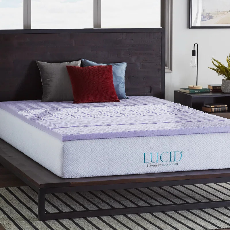 2" Zoned Lavender Memory Foam Mattress Topper | Wayfair North America