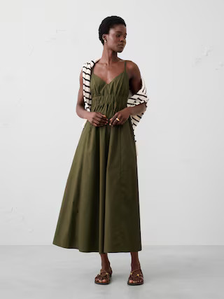 Strappy Empire-Waist Midi Dress | Banana Republic Factory