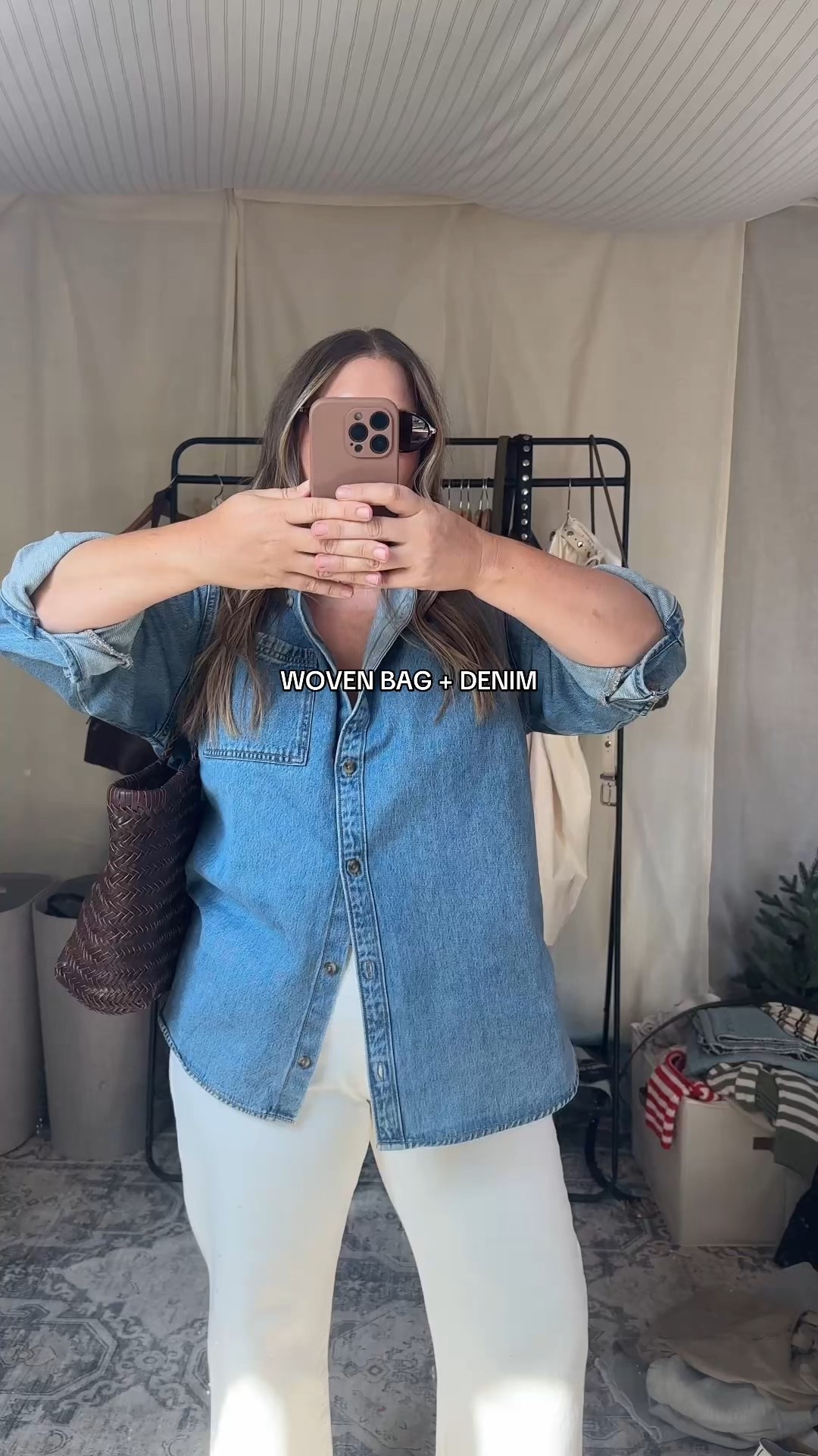 Bag is L size in coffee 12

Shirt tts is oversized im in medium

Denim shirt
Levis
Madewell bag
Fall bag
Woven leather bag
Etsy finds
Etsy bag

#LTKItBag #LTKxMadewell #LTKNYFW