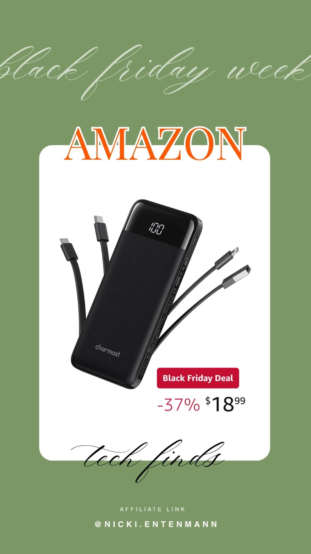 This portable charger with built in cables brings hassle free power and sleek convenience to every busy day. #PortableCharger #BuiltInCables #TechEssentials #PowerOnTheGo #ChargingMadeEasy #TravelTechGear #SmartCharging #DailyTechTools #MobilePower #GadgetGoals 🔋⚡📱
 

 #LTKHome #LTKSaleAlert #LTKTravel