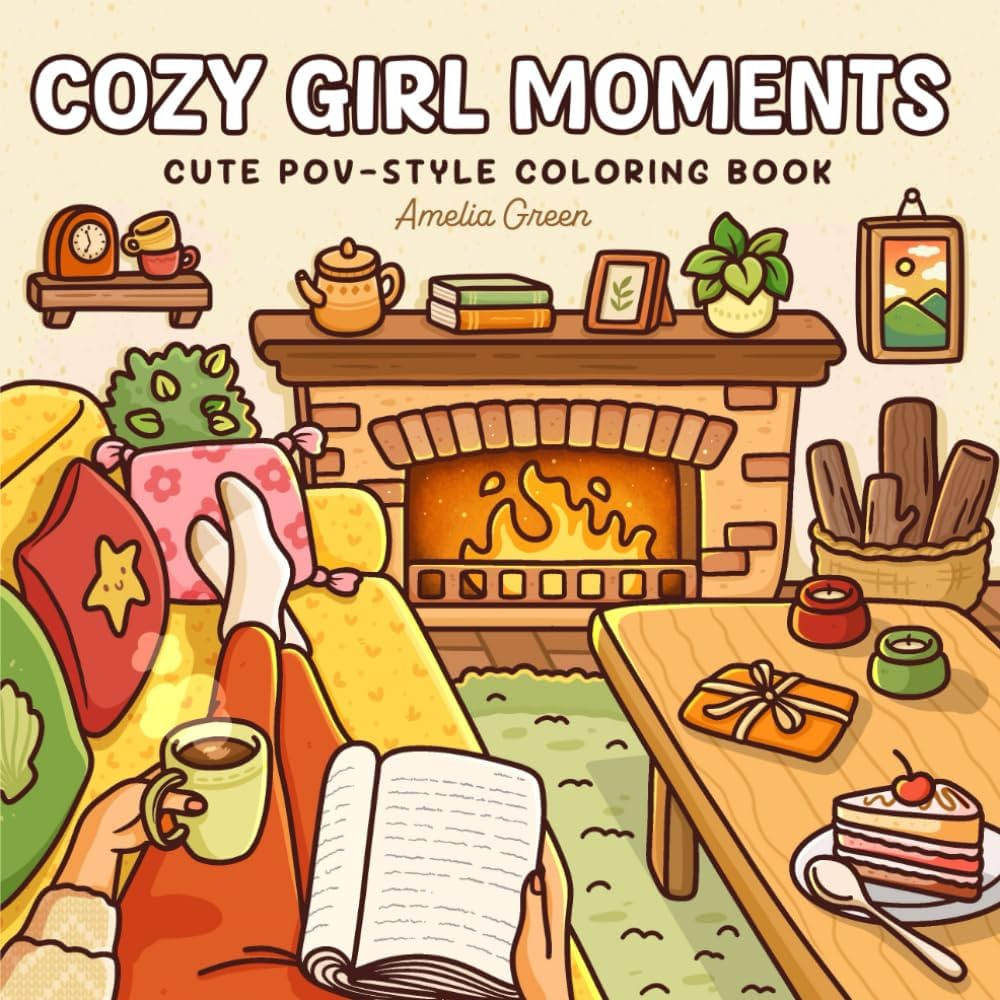 Cozy Girl Moments: Cute POV-Style Coloring Book for Adults and Teens Featuring Everyday Girly Act... | Amazon (US)