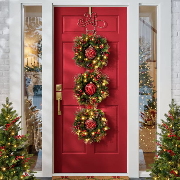 Member's Mark Pre-Lit 3 Wreath Door Hanger | Sam's Club