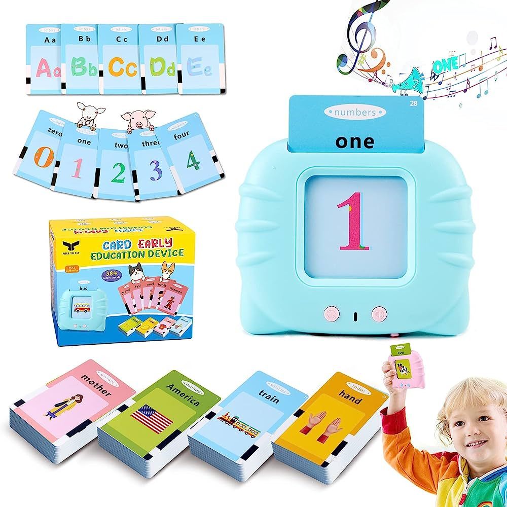 Talking Flash Cards for Toddlers 2-4 Years: 384 Sight Words Speech Therapy Toys Learn Alphabet AB... | Amazon (US)