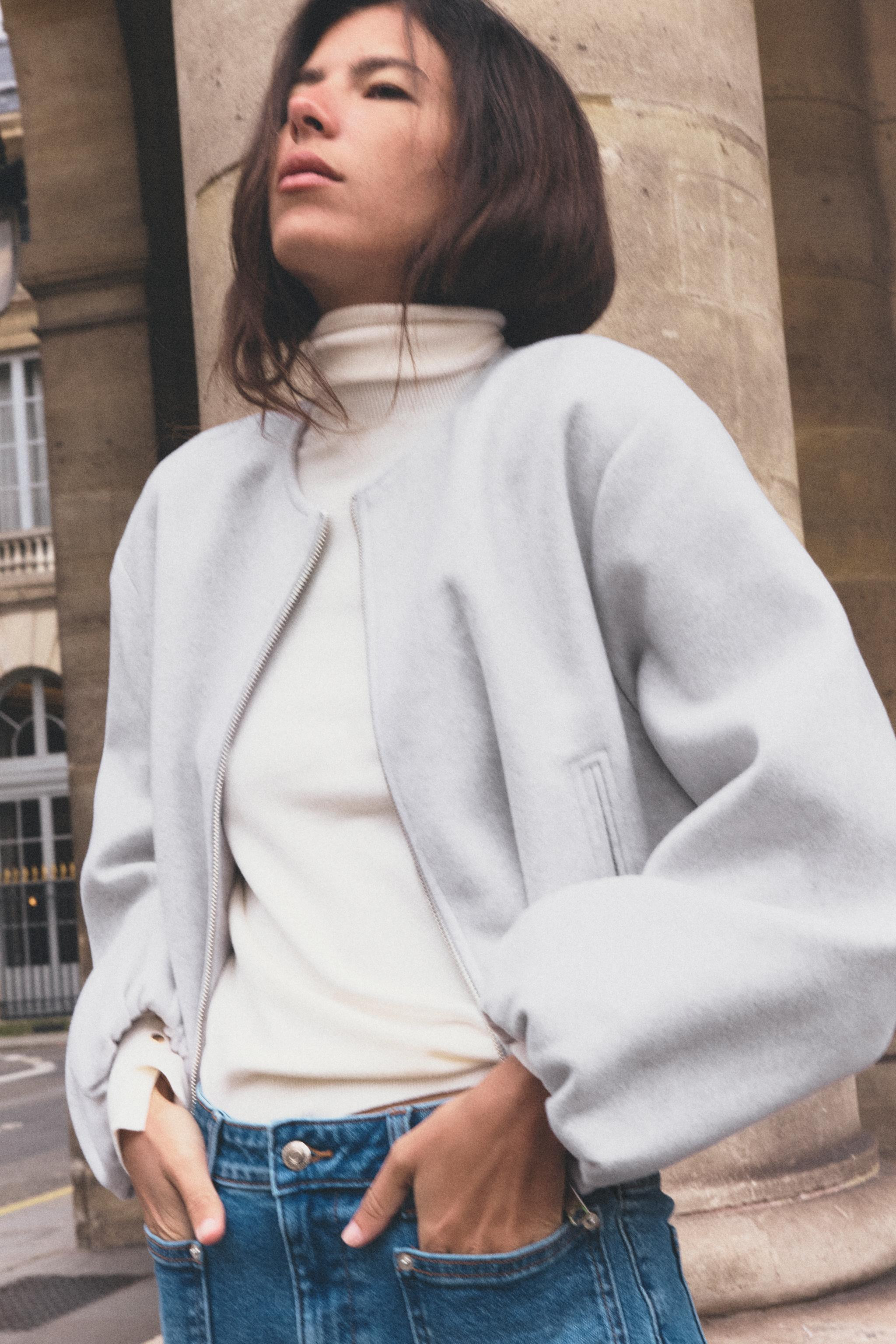 ELASTICATED TRIM SOFT BOMBER JACKET | Zara US
