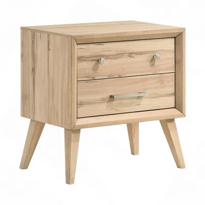 Modern Bedroom 1Pc Nightstand With LED Light Wooden Furniture Luxury Bedside Table | Wayfair North America