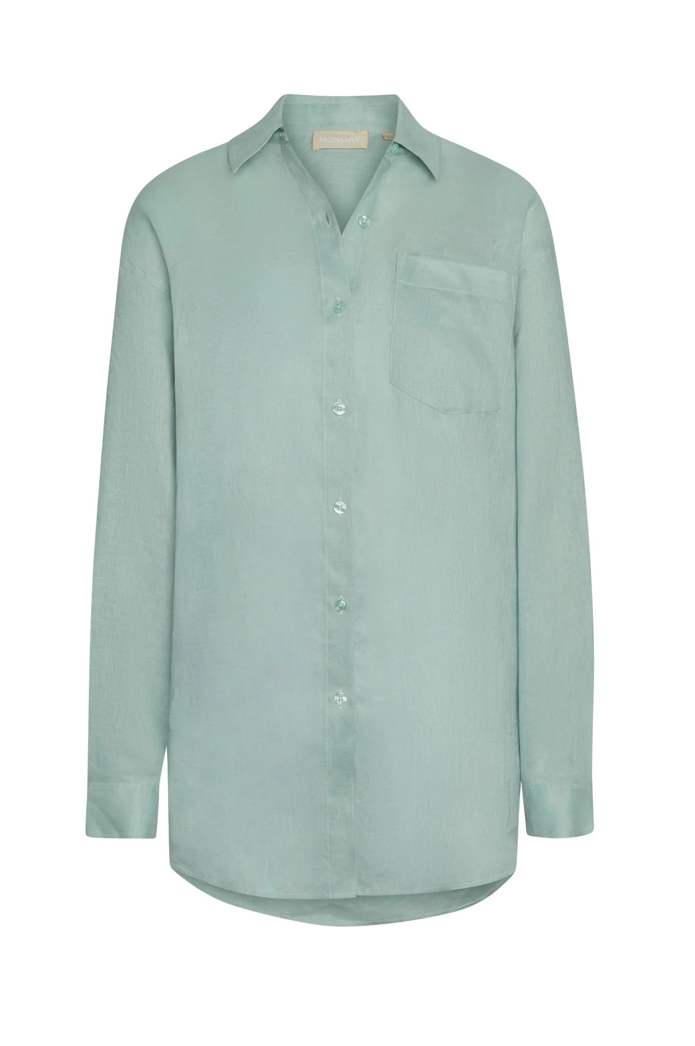 La Jolla Linen Shirt - Light Slate Linen | Monday Swimwear