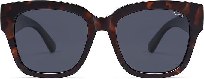 SOJOS Trendy Polarized Square Sunglasses Womens,Retro Oversized Women Thick Sun Glasses SJ2217 | Amazon (US)