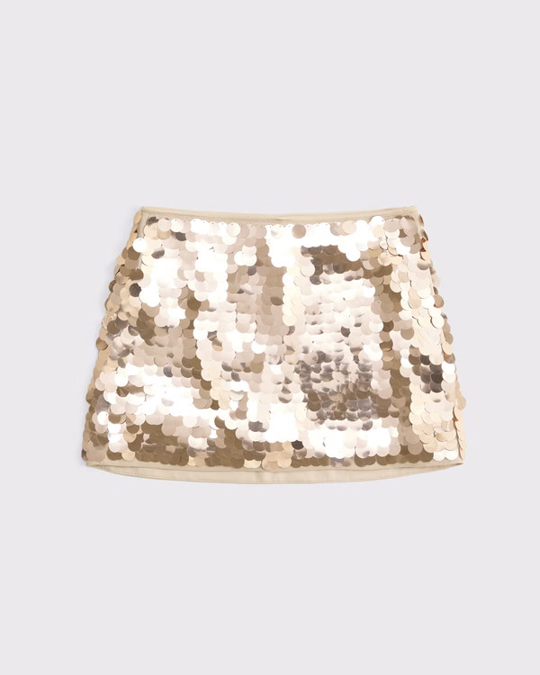 Women's Mid Rise Sequin Skort | Women's Bottoms | Abercrombie.com | Abercrombie & Fitch (US)