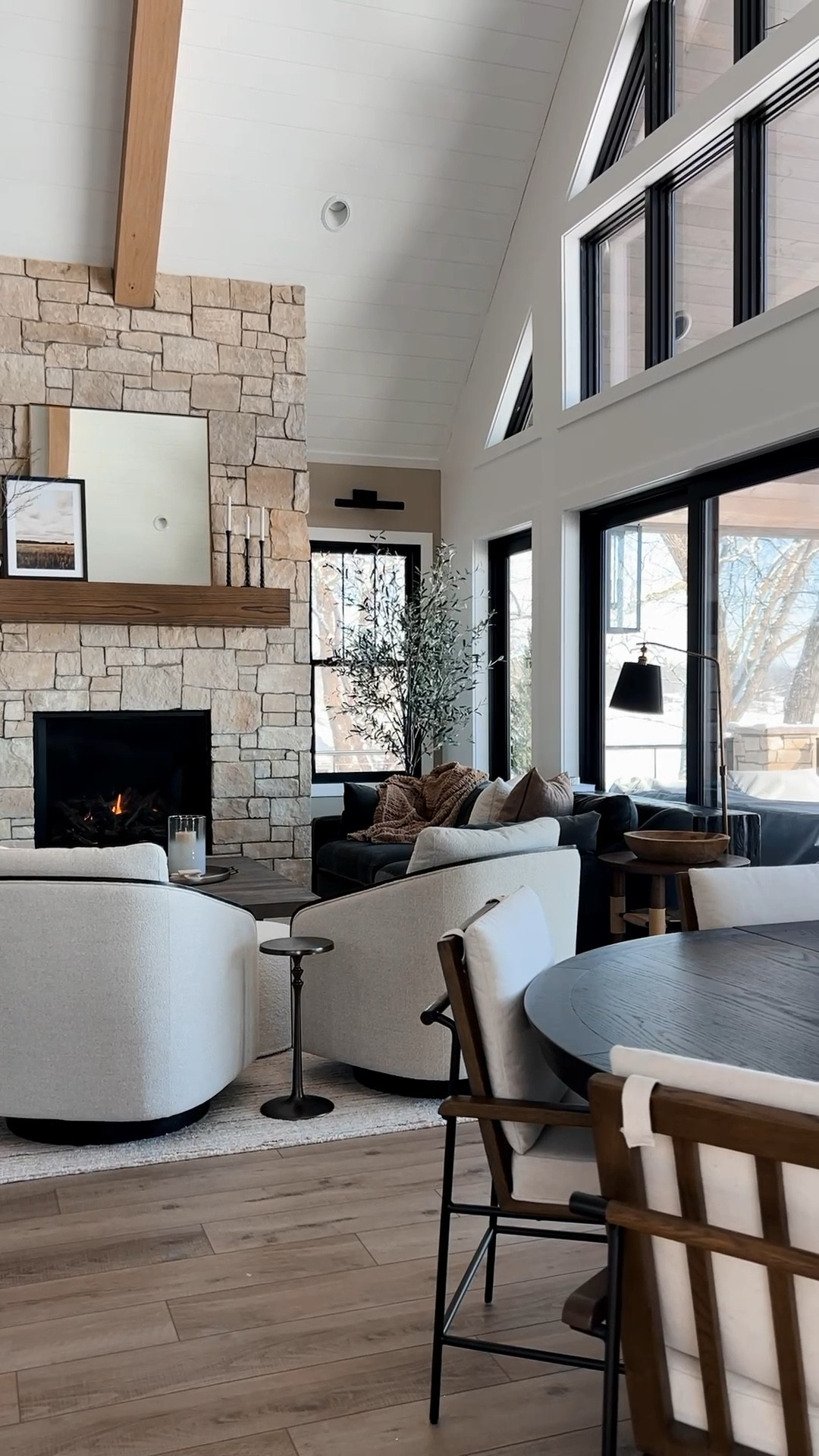 Summer mornings at the lake house. Rustic modern home decor, Arhaus, pottery barn, area rug, neutral cozy decor 

#LTKhome #LTKstyletip #LTKVideo