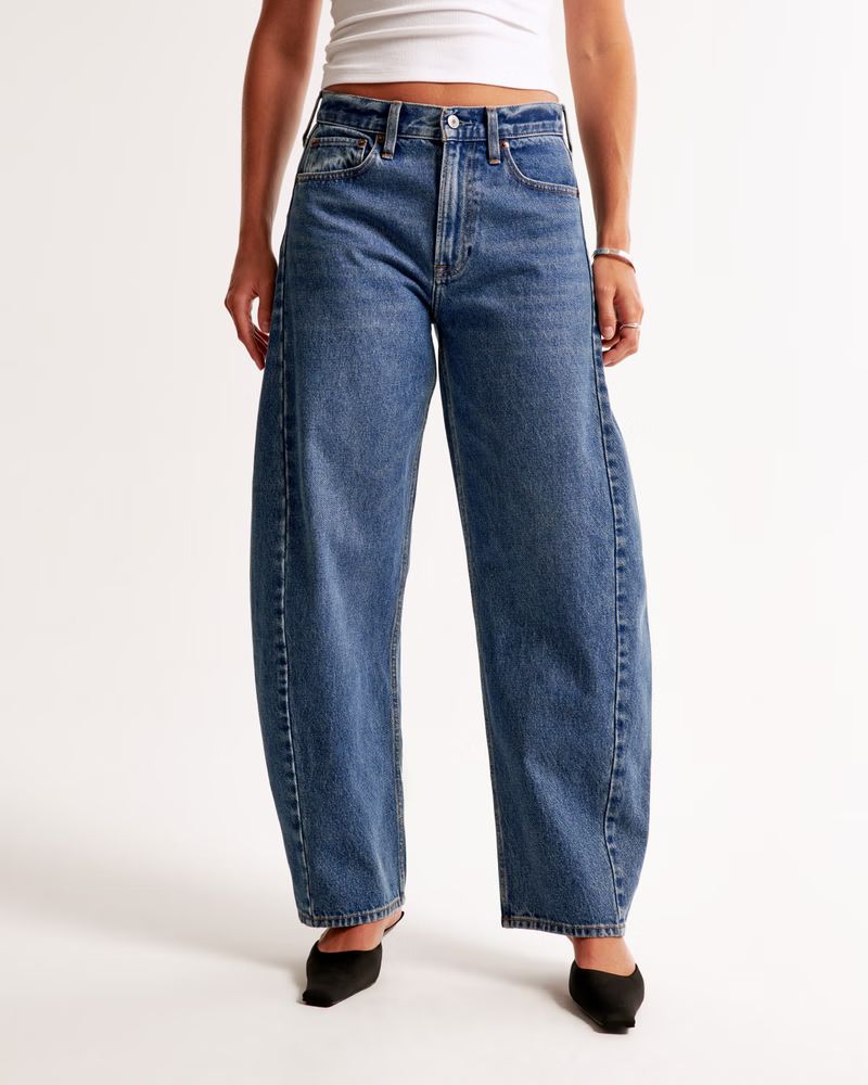 Women's Mid Rise Barrel Jean | Women's Bottoms | Abercrombie.com | Abercrombie & Fitch (US)