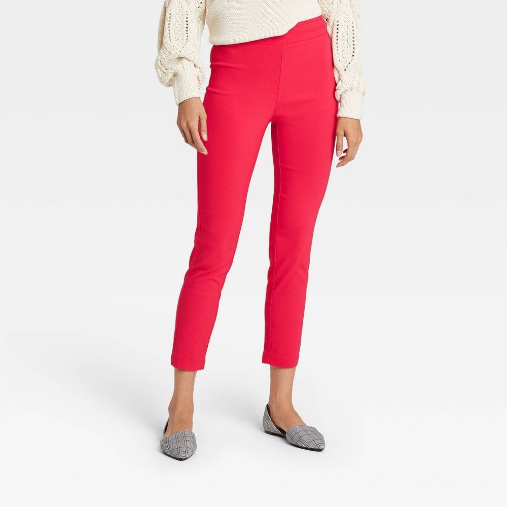 Women's High-Rise Cropped Pants - Who What Wear Red 10 | Target