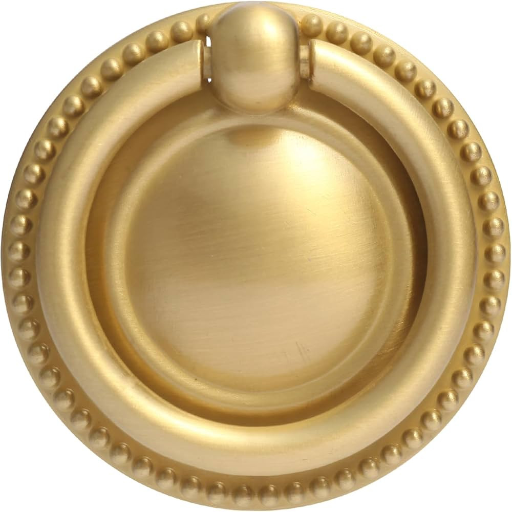 8 Pack Solid Zinc Alloy Brass Ring Pull - 2 Inch Gold Ring Pull for Modern Vintage Brass Drop Rin... | Amazon (US)