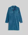 Corduroy Long-Sleeve Mini Shirtdress | Madewell