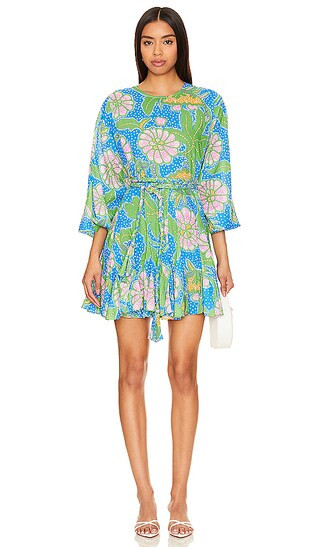 Ella Dress in Blue Psychedelic Flower | Revolve Clothing (Global)