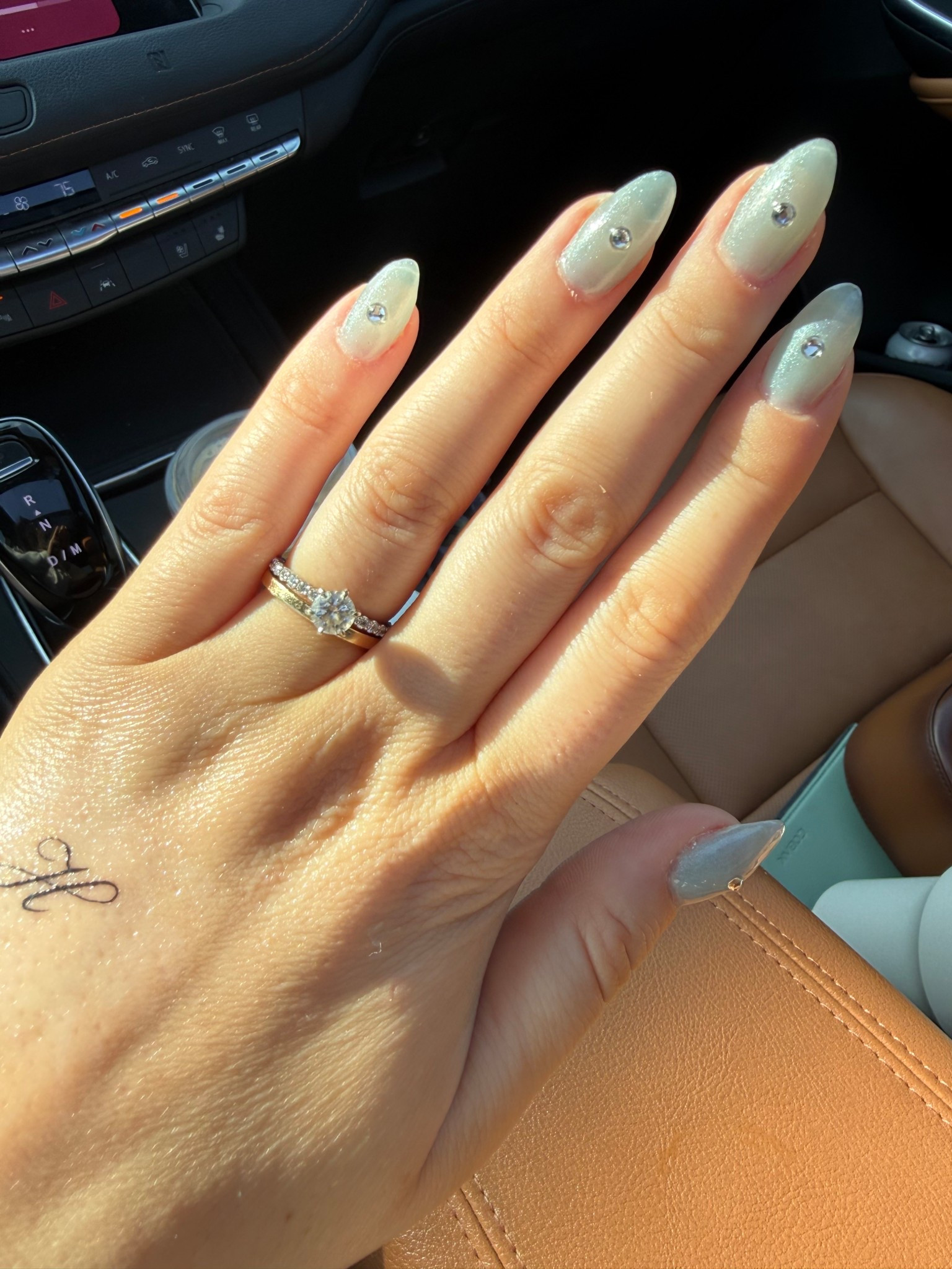 Builder gel nails at home 💙 pretty spring cat eye color! These are gel x nails that i filled with builder gel. Ive found this is soooo much easier than builder gel on its own. 

#LTKBeauty #LTKmorningroutine #LTKootd