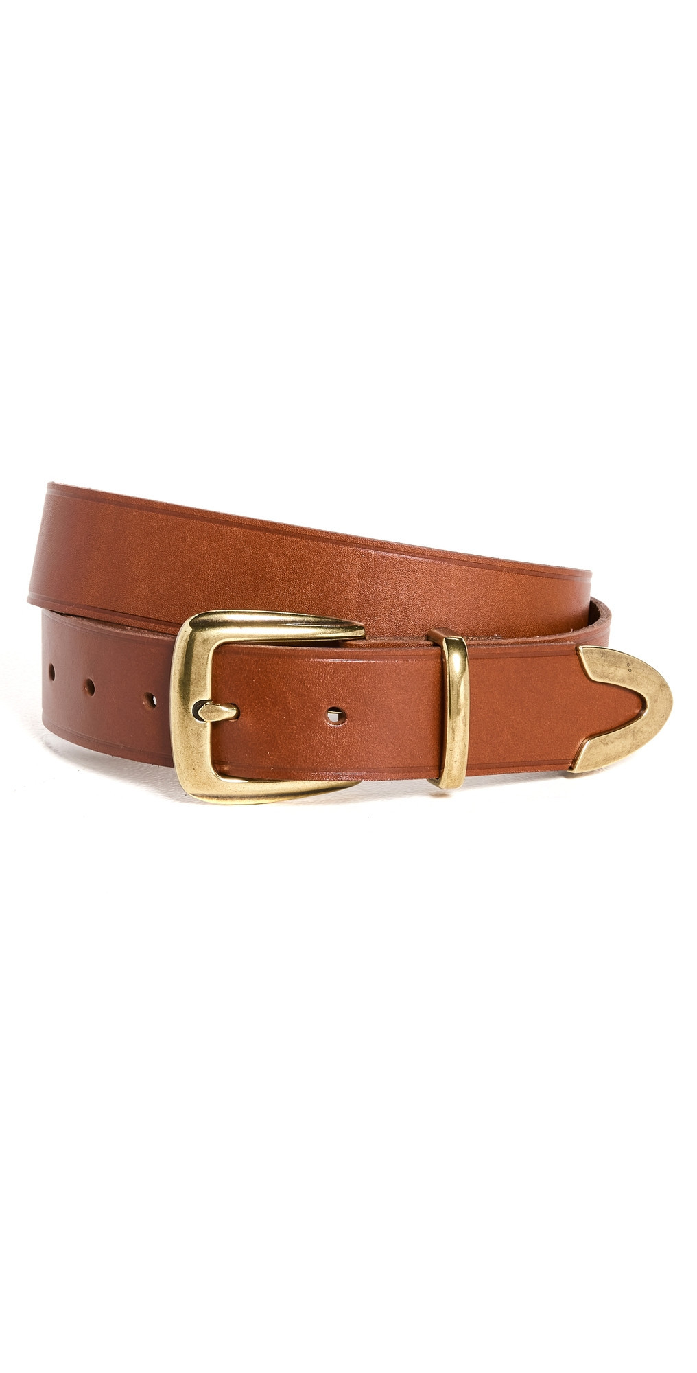 Madewell Leather Western Belt English Saddle S | Shopbop