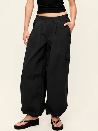Mid-Rise Woven Utility Pants | Old Navy (US)