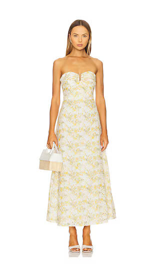 Lora Broderie Maxi Dress in Yellow Floral | Revolve Clothing (Global)