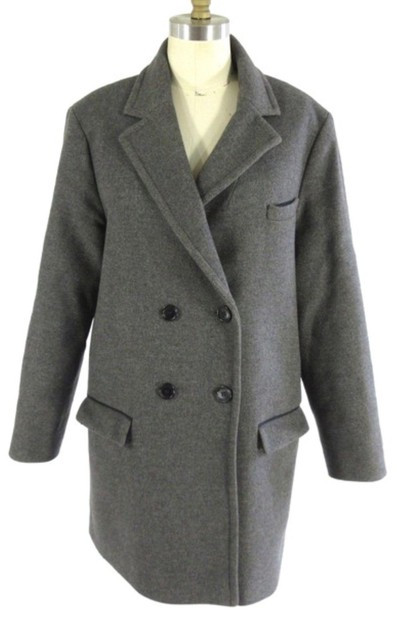 NWOT ISABEL MARANT H&M Gray Oversized Wool Button Front Coat Jacket US 4 | eBay | eBay US