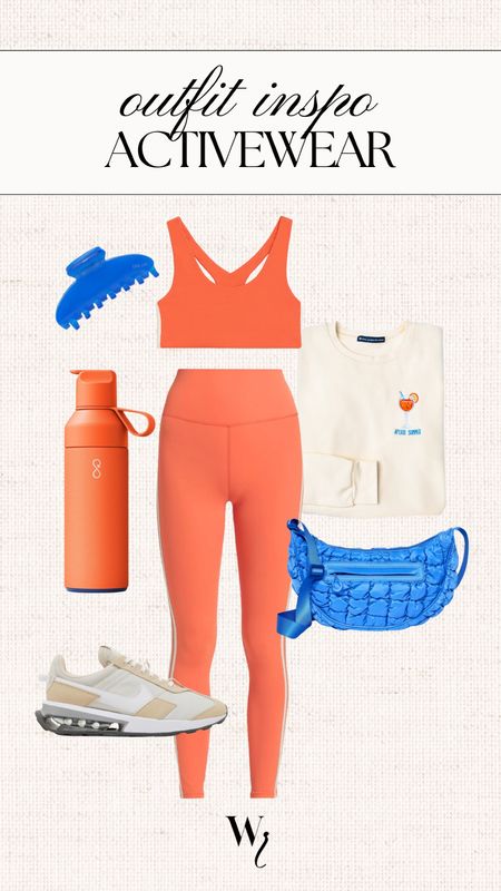 Activewear outfit idea orange workout set graphic sweatshirt 

#LTKstyletip #LTKfitness #LTKfindsunder50