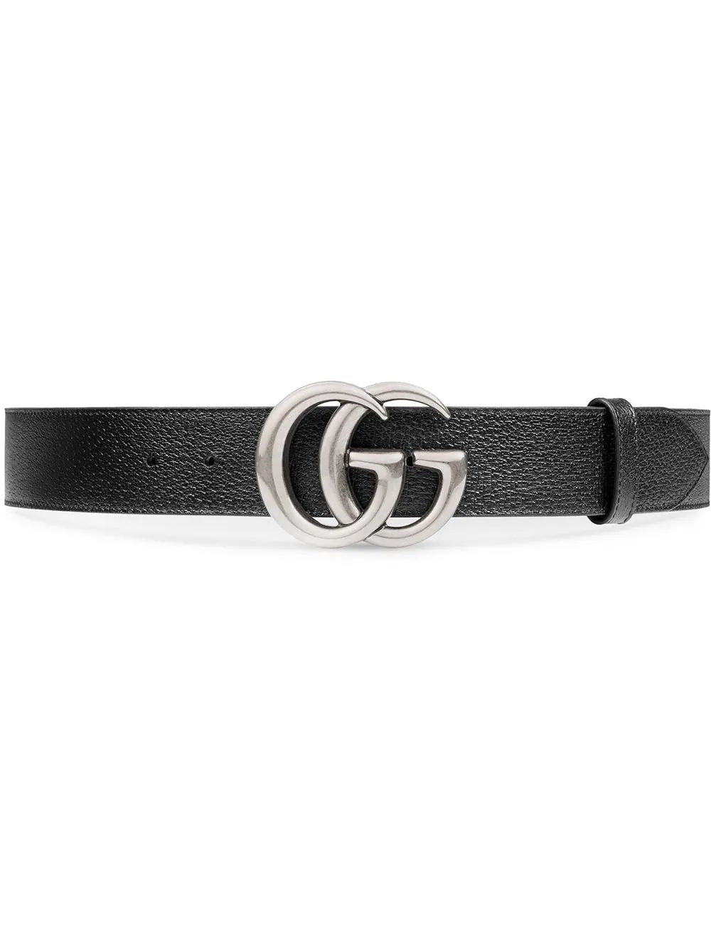 Gucci Leather belt with double G buckle - Black | FarFetch US