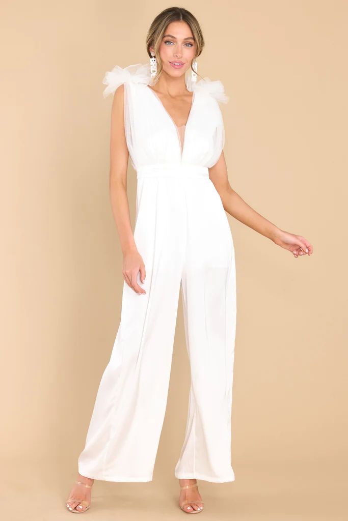 Officially Iconic White Jumpsuit | Red Dress 
