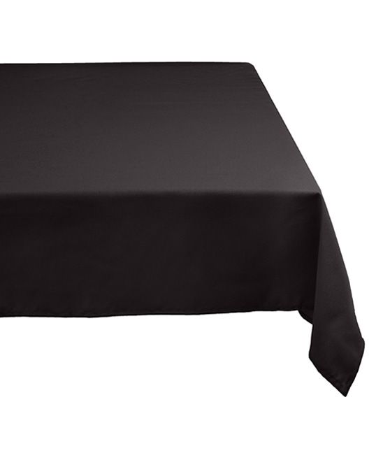 Design Imports Tablecloths - Black Tablecloth | Zulily