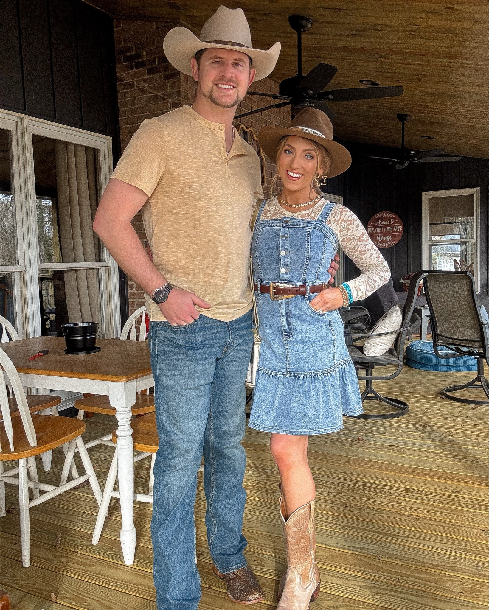 Boots on, country music up 🤠🎶✨

Headed to the Bailey Zimmerman + Hudson Westbrook concert tonight and I had to lean all the way into the western vibes 🙌🏼🤎

This Amazon concert outfit might be one of my favorites ever…
✔️ Denim overall dress with the cutest button front + flounce hem
✔️ Lace long sleeve layering top (perfect for chilly nights!)
✔️ Western belt to cinch the waist
✔️ Cowgirl boots to finish the look
✔️ Wide brim hat + gold accessories for that extra country glam

I love a good country concert outfit idea that’s equal parts feminine and western 🤍 The denim + lace combo gives it that soft romantic feel, but the boots and belt keep it Nashville-ready.

If you’re headed to a country concert, rodeo, festival, or just love western fashion, this is such a fun and easy look to recreate — and most of it is from Amazon 🙌🏼

Sharing everything linked for you 🫶🏼

#countryconcertoutfit #baileyzimmerman #hudsonwestbrook #westernstyle #cowgirlstyle #concertstyle #amazonfashion #amazonfinds #denimdress #westernwear #nashvillestyle #countrygirlstyle #concertready