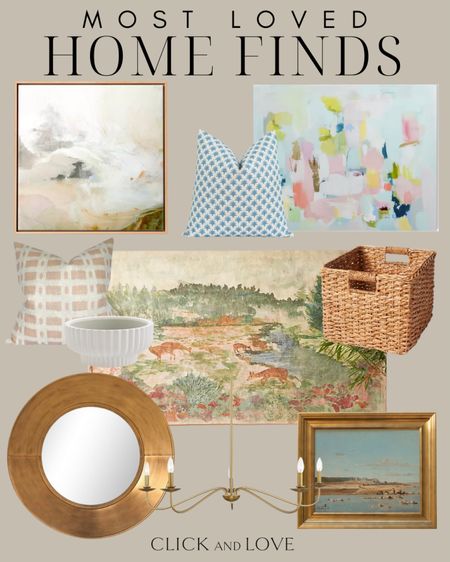 Pretty home finds from this week! Loving the colors in these art pieces for Spring ✨

Home decor, modern home, traditional home, tapestry, framed art, abstract art, chandelier, throw pillow, woven basket, mirror, Anthropologie, etsy, wayfair, target, Amazon, bellacor, budget friendly home decor 

#LTKunder100 #LTKhome #LTKstyletip