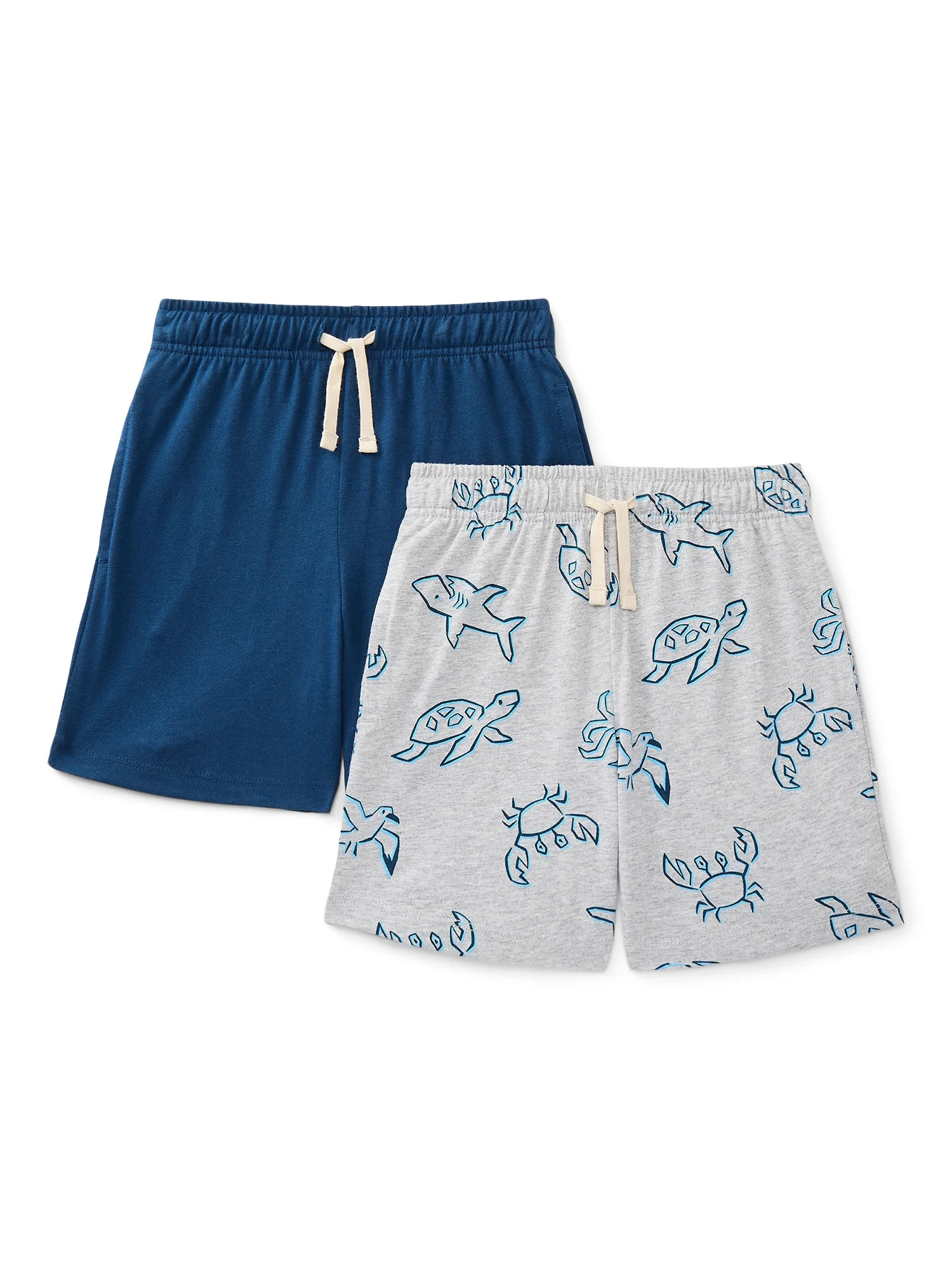 Wonder Nation Little Boys Knit Shorts, 2-Pack, Sizes 4-10 | Walmart (US)