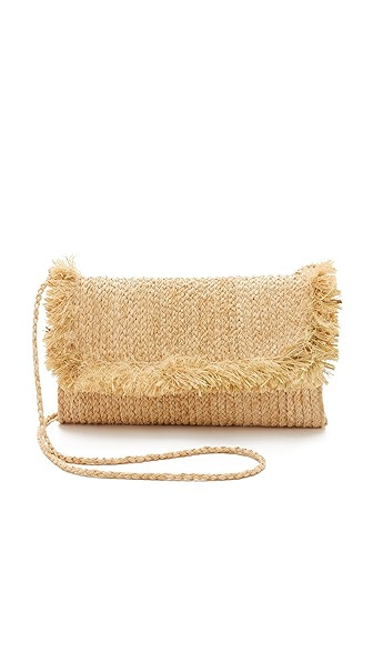 Raffia Clutch with Fringe | Shopbop