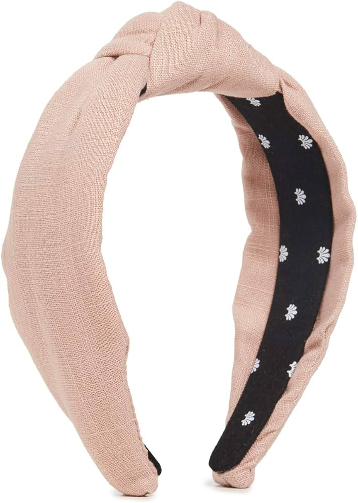 Lele Sadoughi Women's Linen Knotted Headband, Nectar, Pink, One Size | Amazon (US)