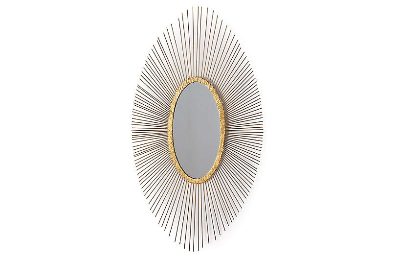 Sedona Oval Wall Mirror, Antiqued Gold Leaf | One Kings Lane