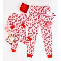 Leo Heart Pajamas Valentines Day Pajamas, Mommy & Me Matching Outfits, Valentine's | Etsy (US)